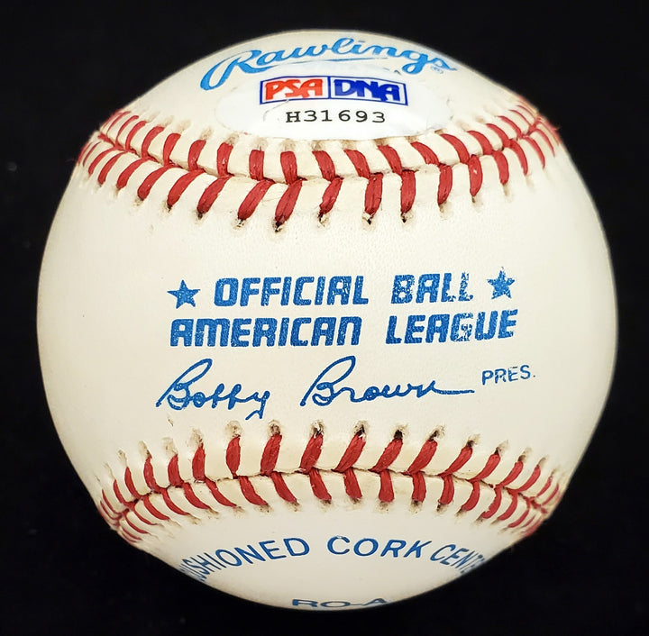 Joe Hauser Signed Official AL Baseball Baltimore Orioles "Unser Choe" PSA/DNA