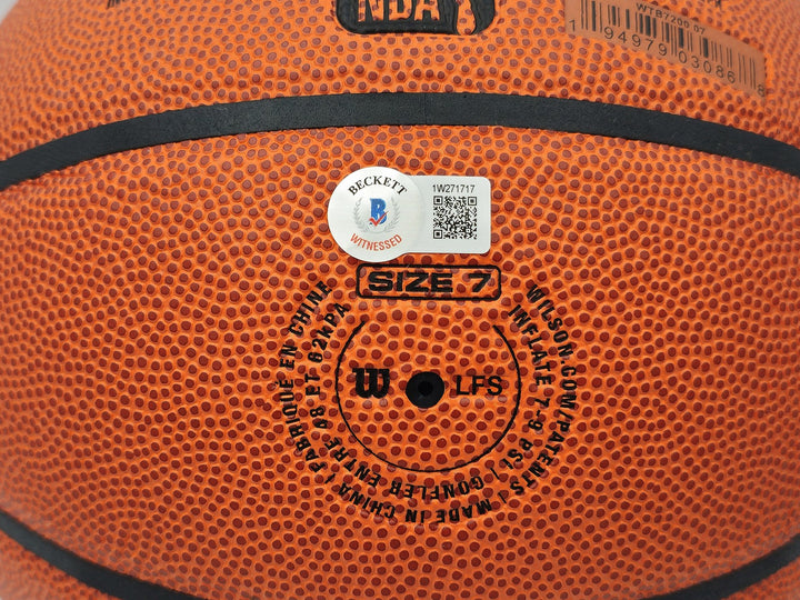 John Stockton & Karl Malone Auto Authentic Series I/O Basketball Utah Jazz BAS