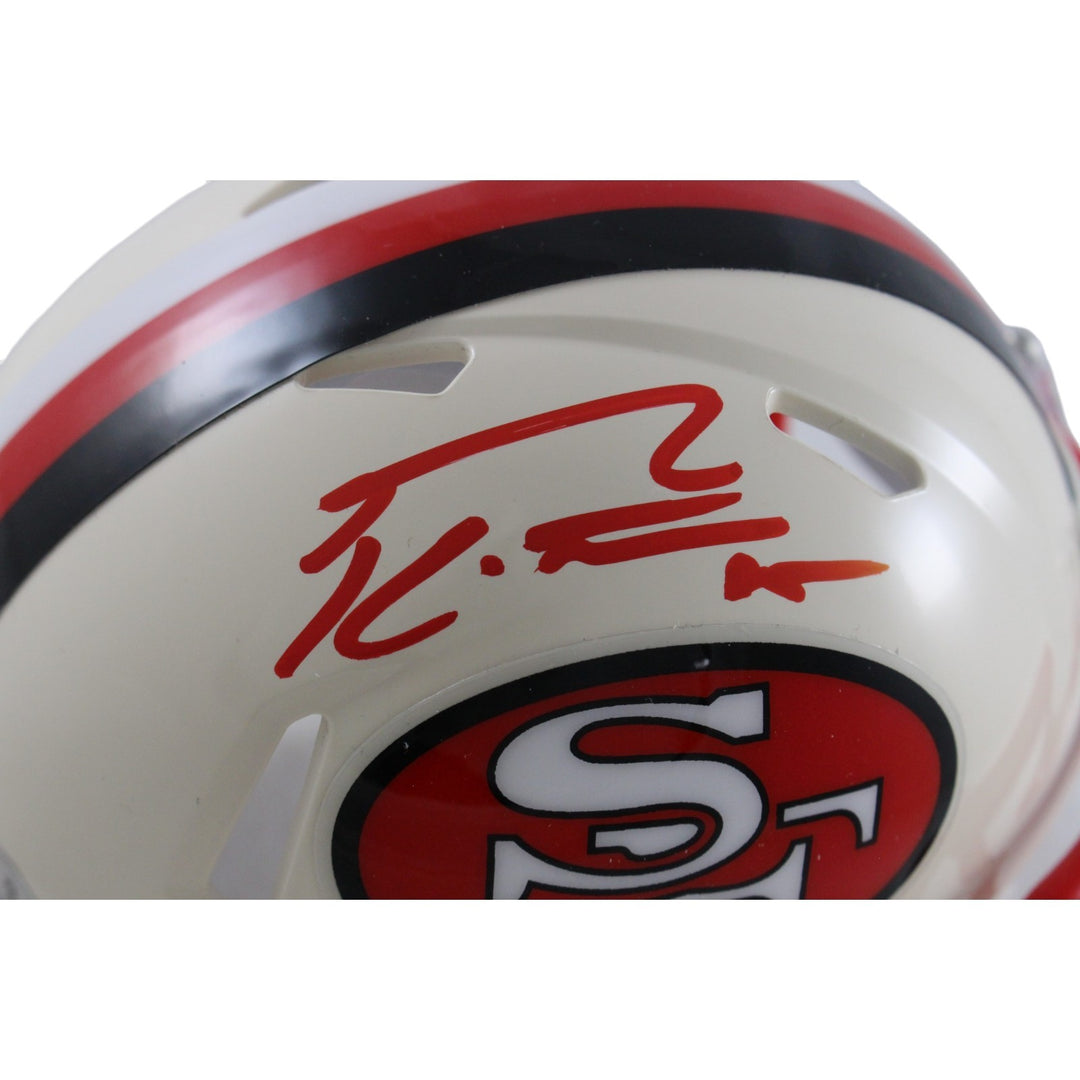 George Kittle Autographed San Francisco 49ers Retro Mini Helmet Beckett W 55459