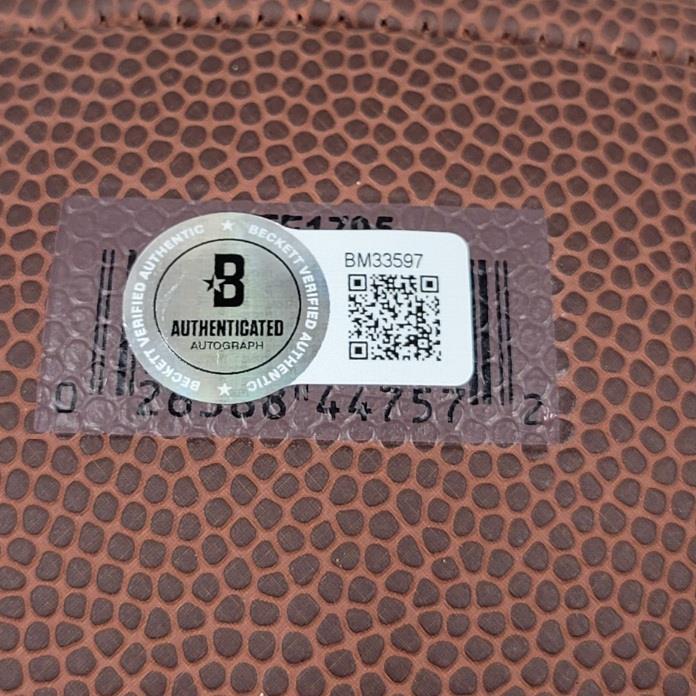 Warren Sapp signed replica NFL Football autograph Raiders Bucs HOF ~ Beckett BAS