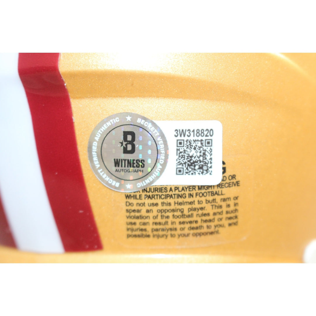 Patrick Willis NaVorro Bowman Signed San Francisco 49ers Mini Helmet BAS 55285
