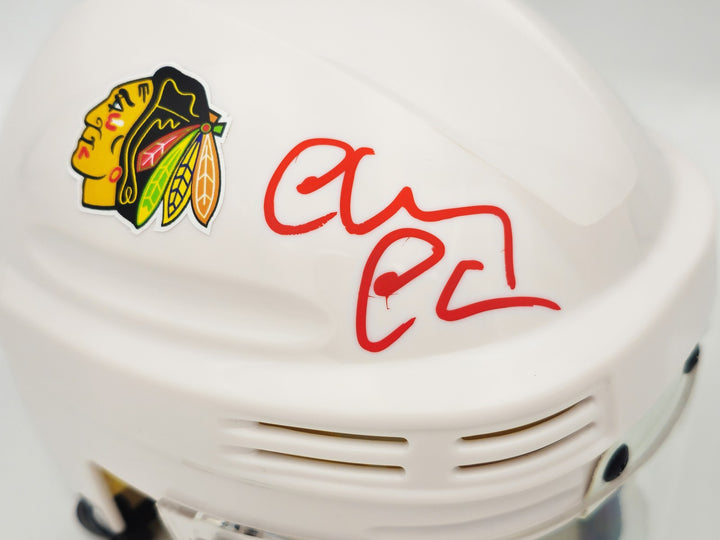 Chevy Chase Auto Blackhawks White Speed Mini Helmet Christmas Vacation Beckett