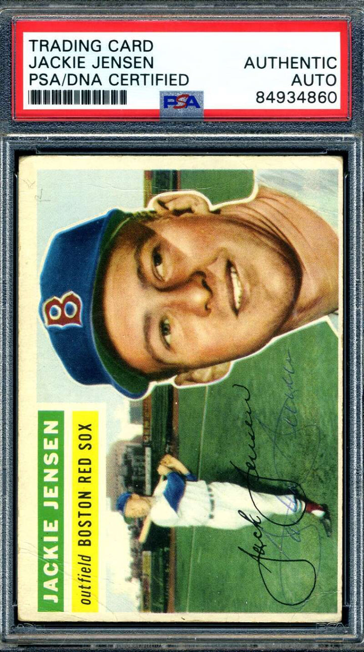 Jackie Jensen PSA DNA Signed 1956 Topps Autograph