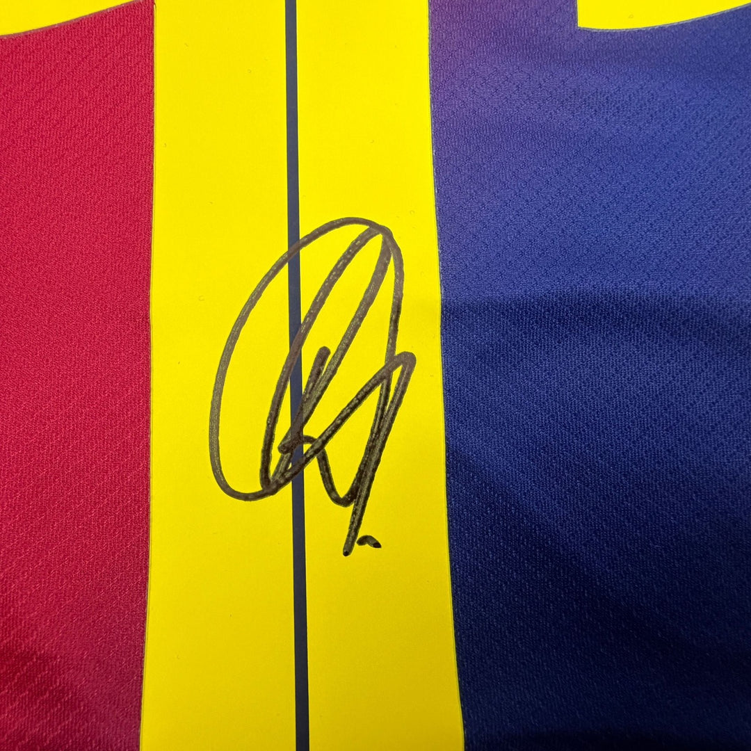Autographed/Signed Raphinha FC Barcelona Blue #11 Jersey Beckett BAS COA