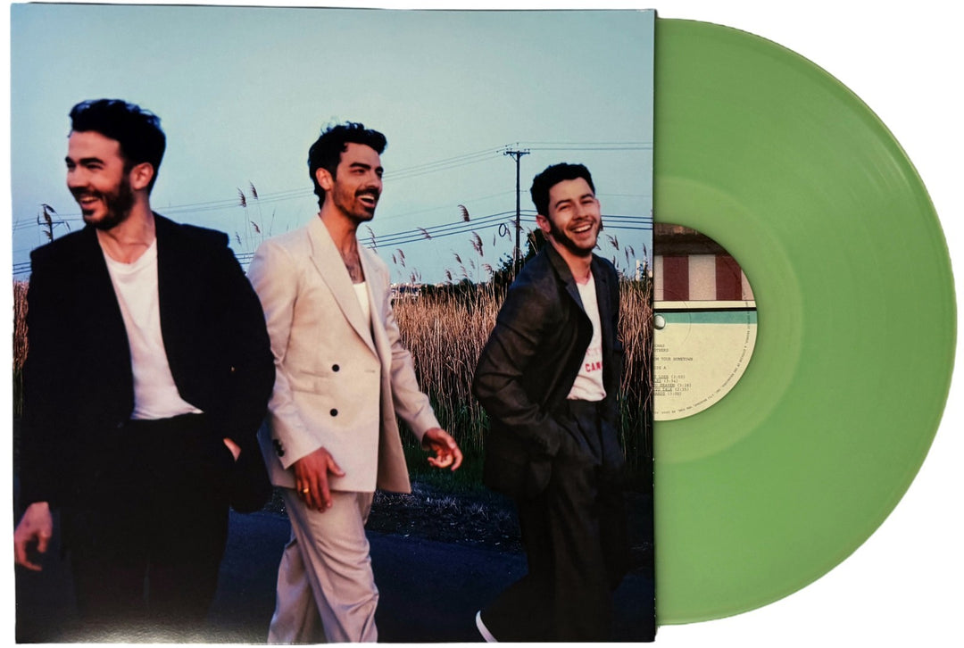 Jonas Brothers signed 2025 Greetings from Your Hometown Art Card/Album LP - COA
