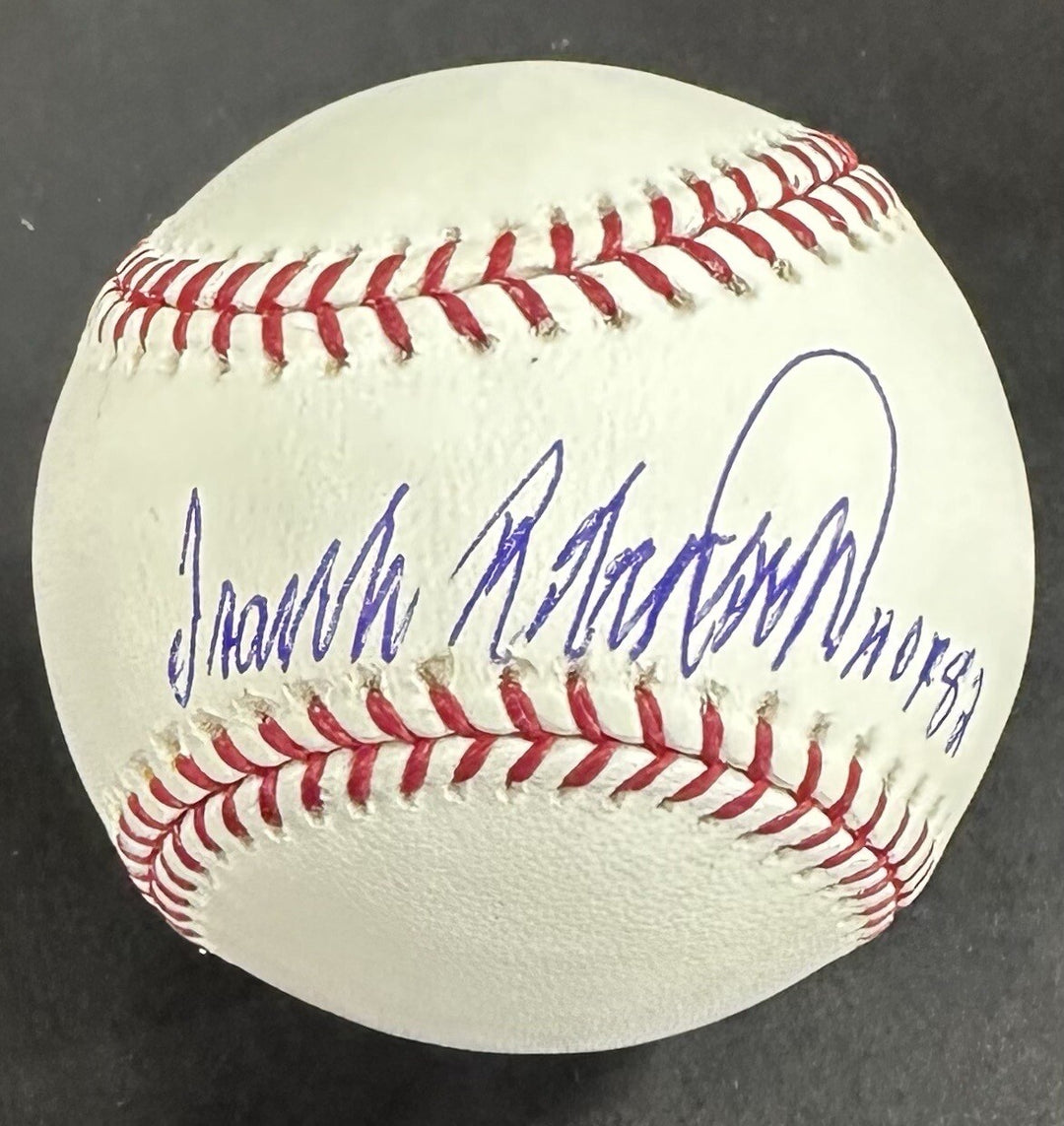 Frank Robinson Signed Official MLB Baseball Orioles Red HOF 82 Autograph Steiner