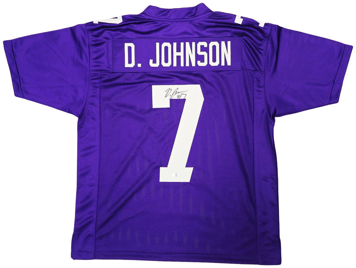Washington Huskies Dillon Johnson Signed Purple Jersey MCS Holo