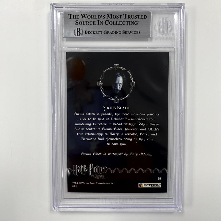 Gary Oldman signed 2004 Harry Potter Sirius Black Foil card auto ~ Beckett BAS