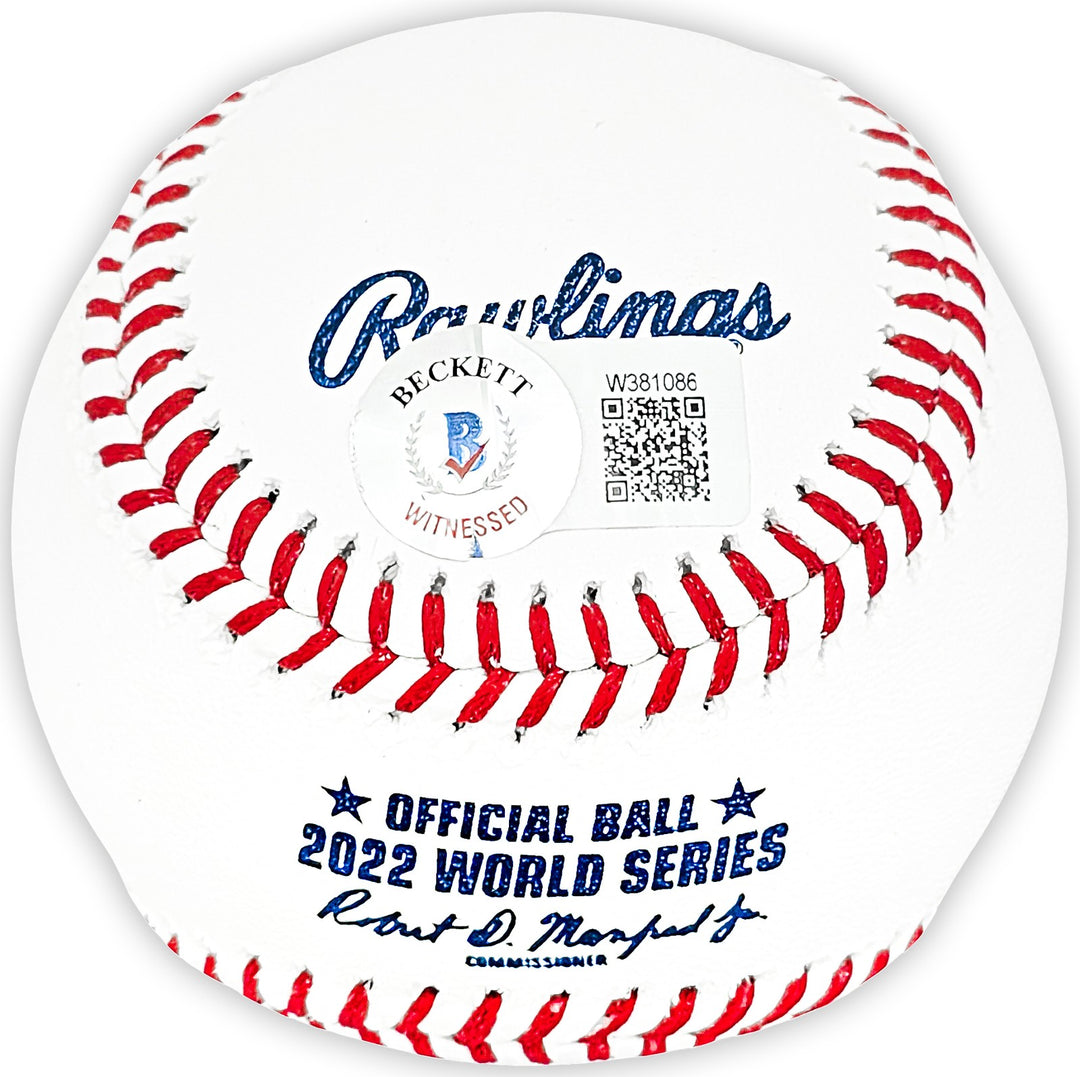 Martin Maldonado Signed Official 2022 WS MLB Baseball Houston Astros Beckett Wit