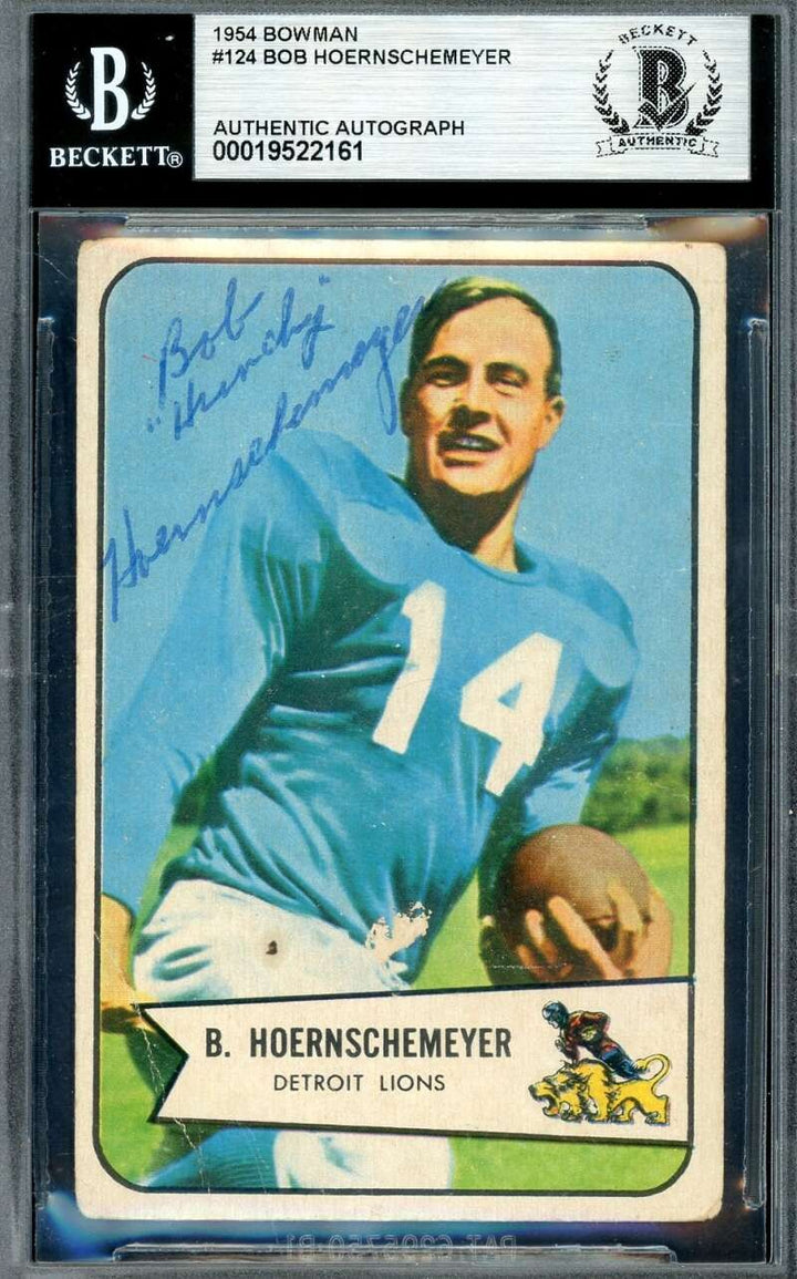 Bob Hoernschemeyer Beckett BAS Vintage Signed 1954 Bowman Autograph Rare
