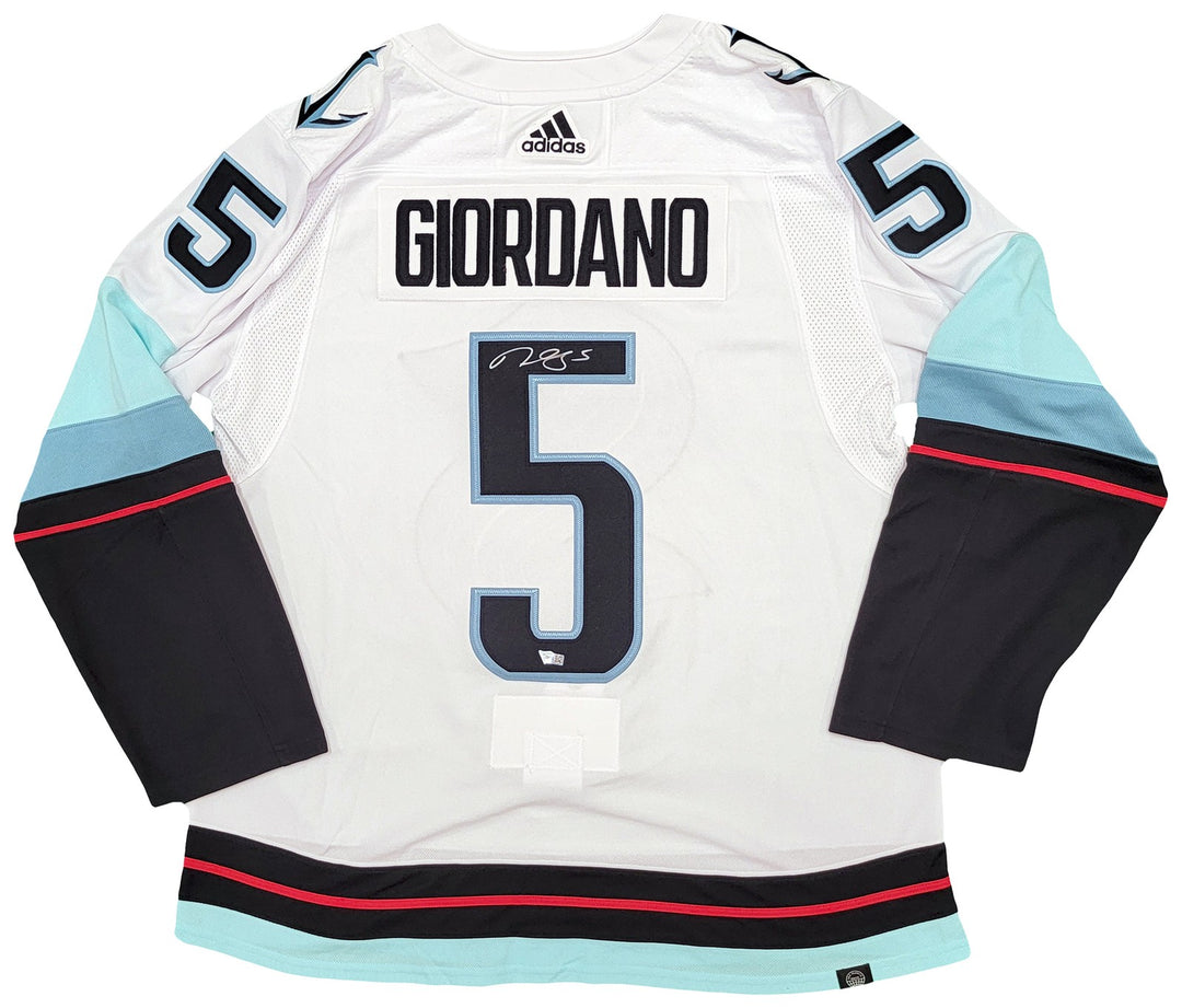 Kraken Mark Giordano Auto White Adidas Jersey Captain Inaugural Season Fanatics
