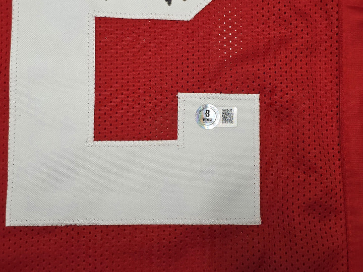 Ohio State Buckeyes TreVeyon Henderson Signed Red Jersey Beckett Witness