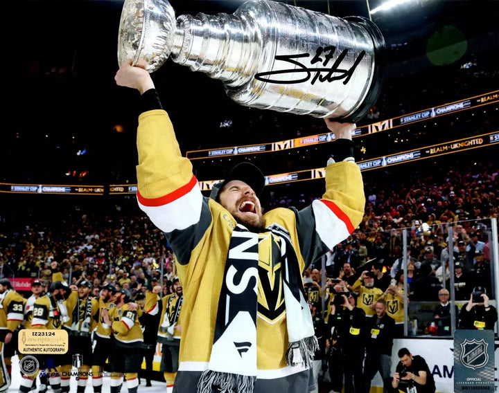 Shea Theodore Autographed Stanley Cup Vegas Golden Knights 8x10 Photo COA IGM