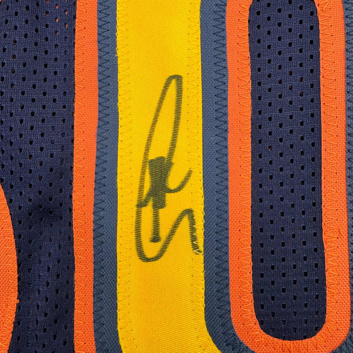 Autographed/Signed Stephen Steph Curry Golden State Black Retro Jersey JSA COA