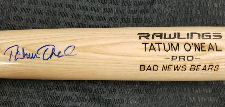 TATUM O'NEAL Signed Baseball Bat Bad News Bears + Oscar Winner ~ PSA/DNA COA