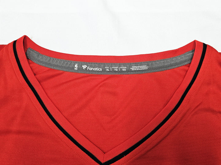 Portland Trailblazers Damian Lillard Signed Red Fanatics Jersey Size XL Beckett