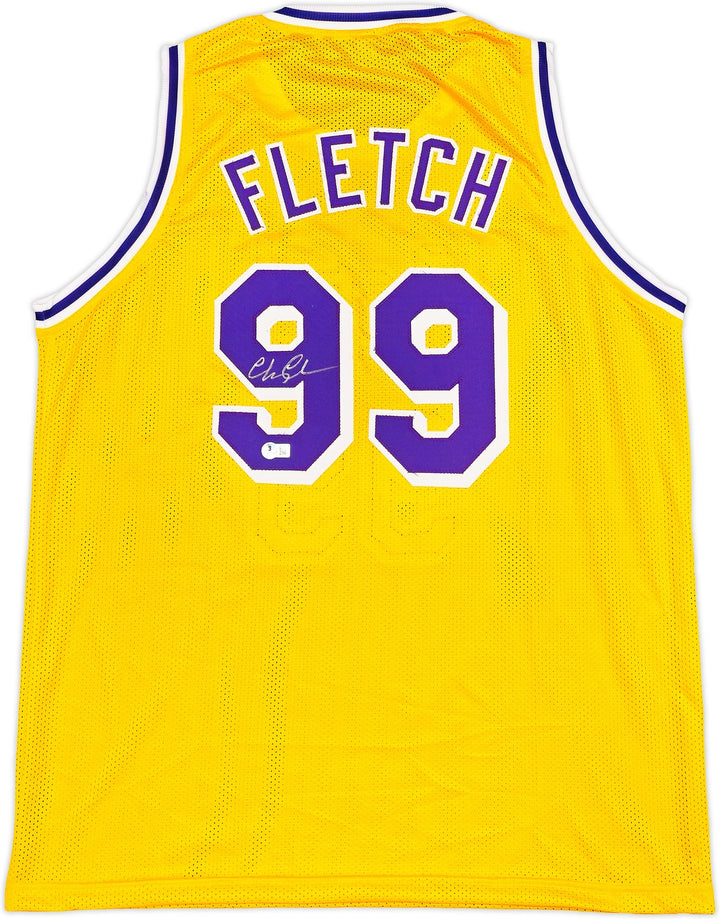 Fletch Chevy Chase Signed Yellow Jersey Beckett BAS Witness
