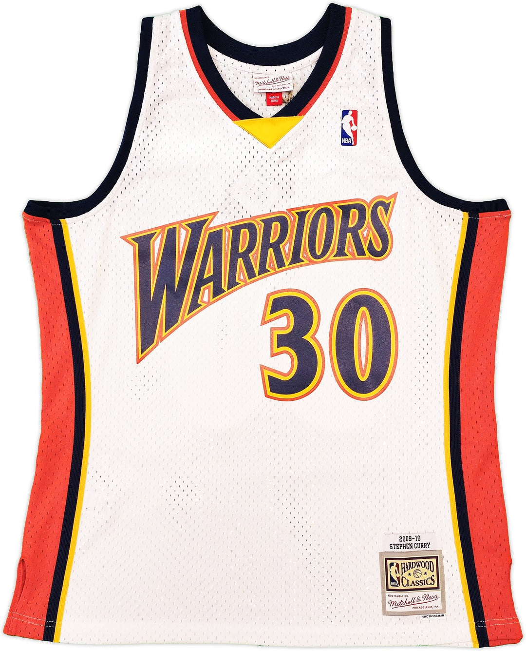 Warriors Stephen Curry Auto White Mitchell Ness 09 Swingman Rookie Jersey L JSA