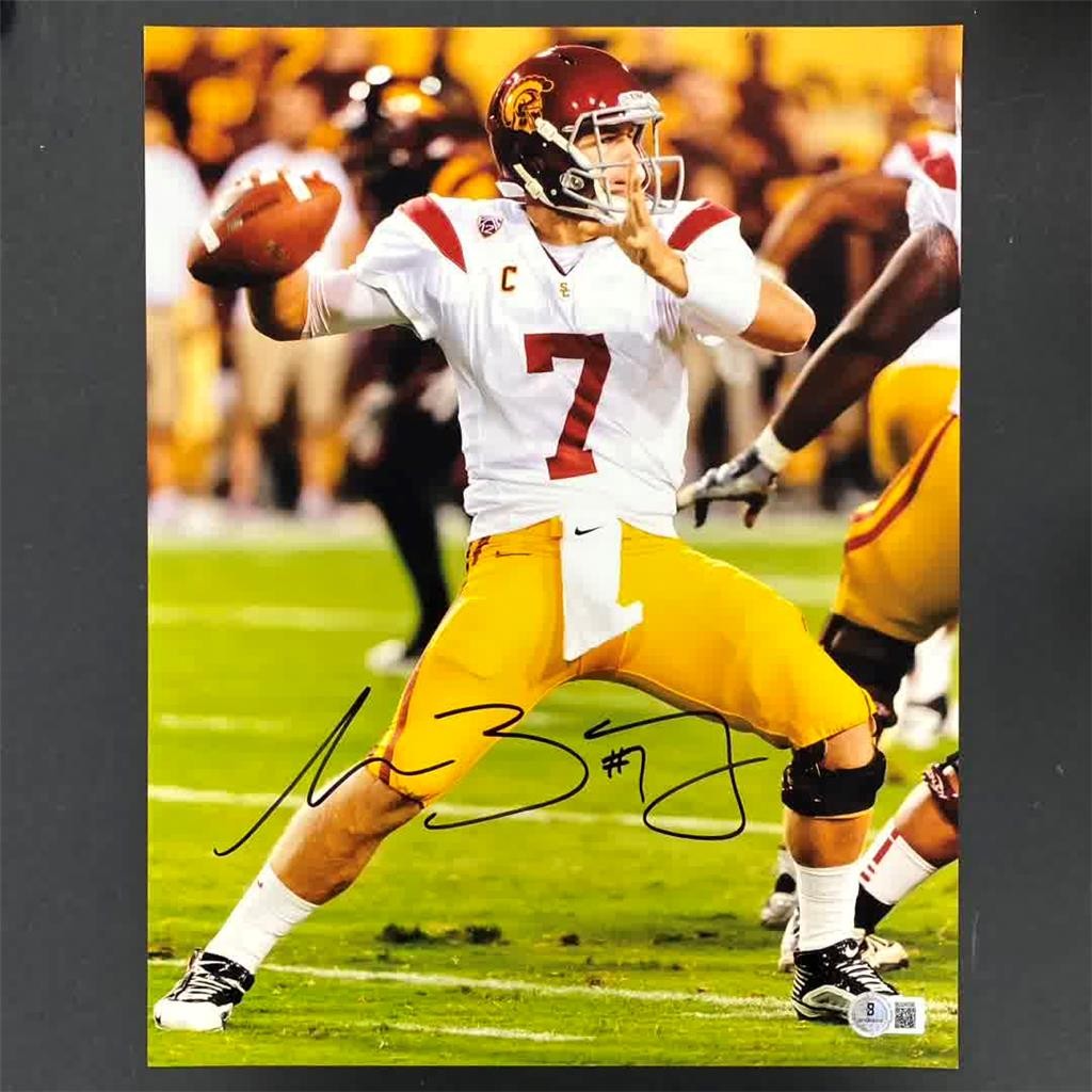 Matt Barkley signed USC Trojans 11x14 photo autograph ~ Beckett BAS