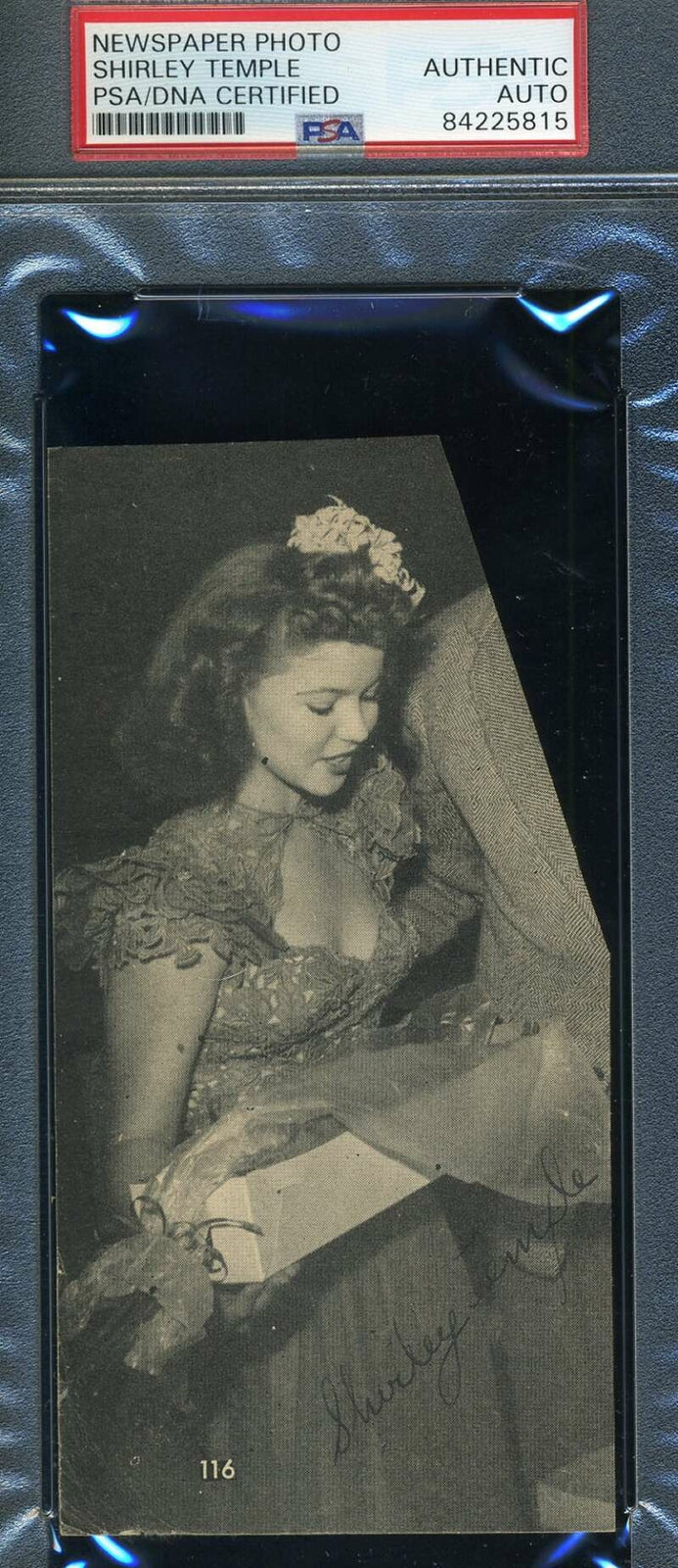 Shirley Temple PSA DNA Coa Signed Vintage 1940`s Photo Autograph