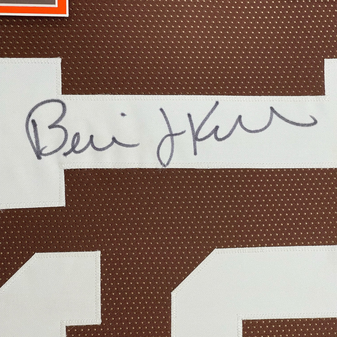 FRAMED Autographed/Signed BERNIE KOSAR 33x42 Cleveland Brown Jersey JSA COA Auto