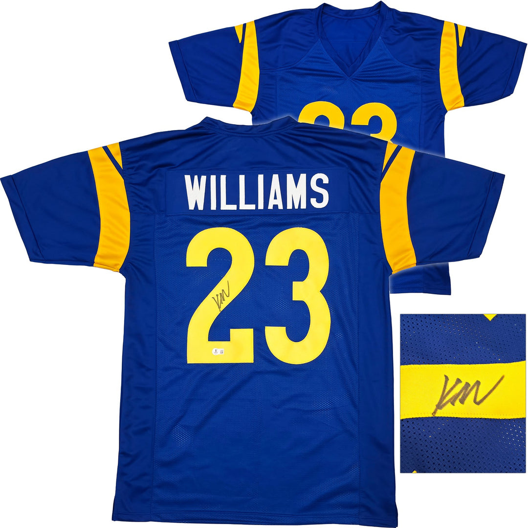 Los Angeles Rams Kyren Williams Signed Blue Jersey Beckett