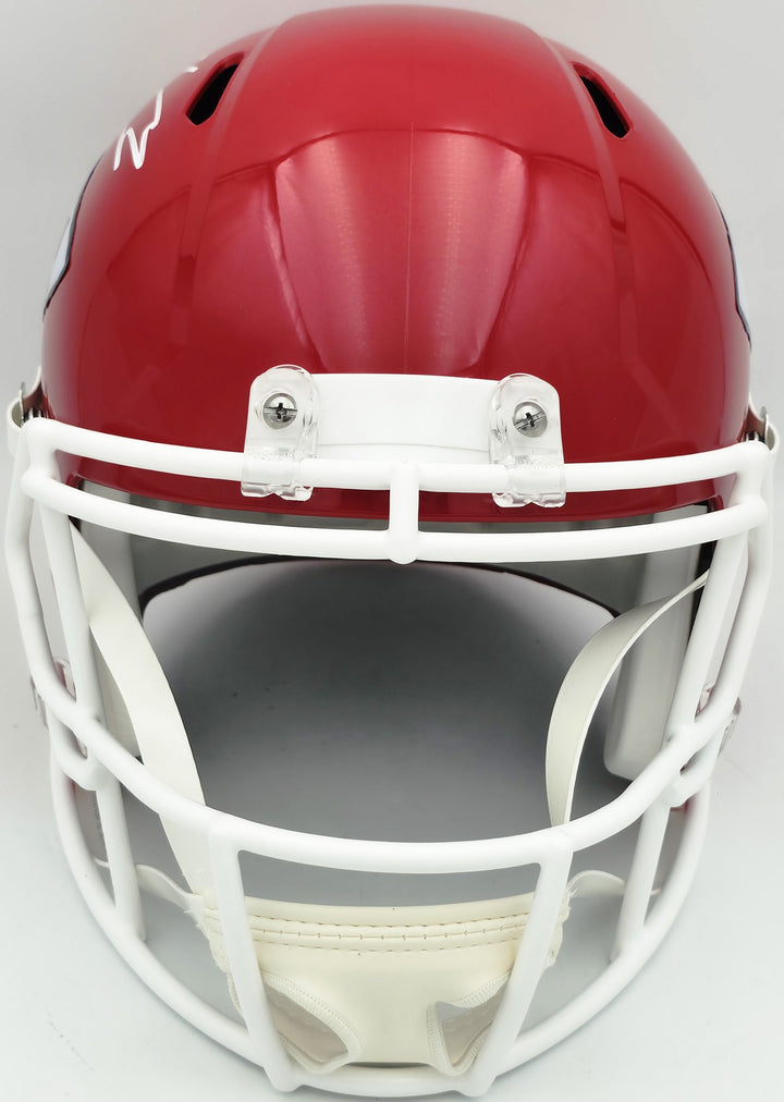 Kenneth Walker III Signed Chiefs Red Full Sz Speed Rep Helmet Beckett Witness