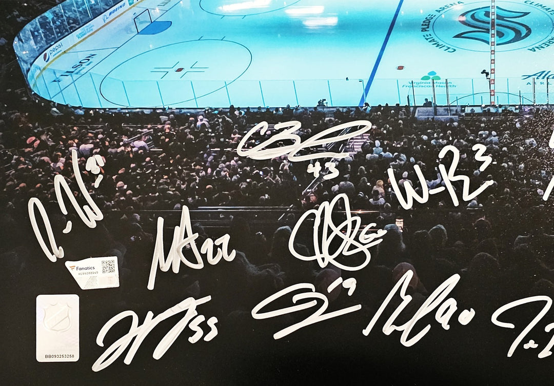 Kraken 2021-22 Inaugural Team Signed 16x20 Photo With 24 Sigs #/99 Fanatics Holo