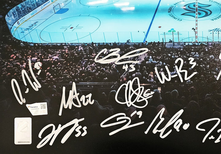 Kraken 2021-22 Inaugural Team Signed 16x20 Photo With 24 Sigs #/99 Fanatics Holo