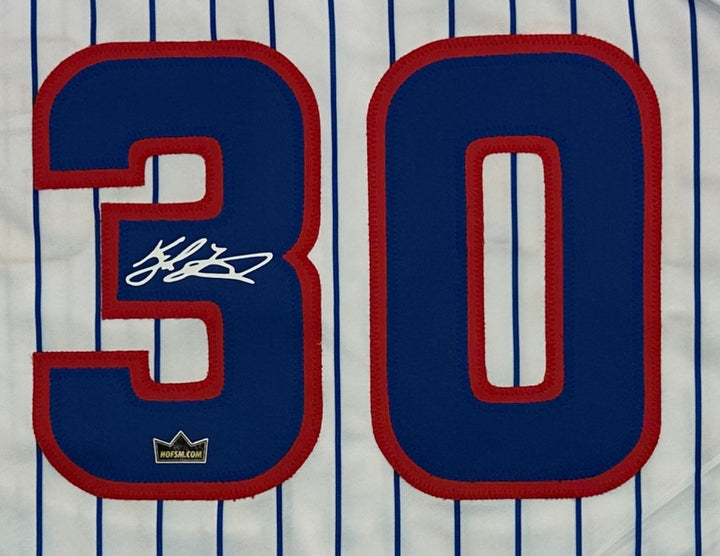 Framed Facsimile Autographed Kyle Tucker 35x39 Pin Reprint Laser Auto Jersey
