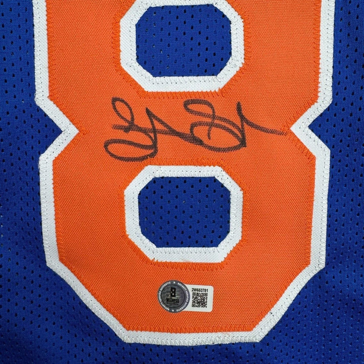 Framed Autographed/Signed Latrell Sprewell 35x39 New York NY Jersey BAS COA