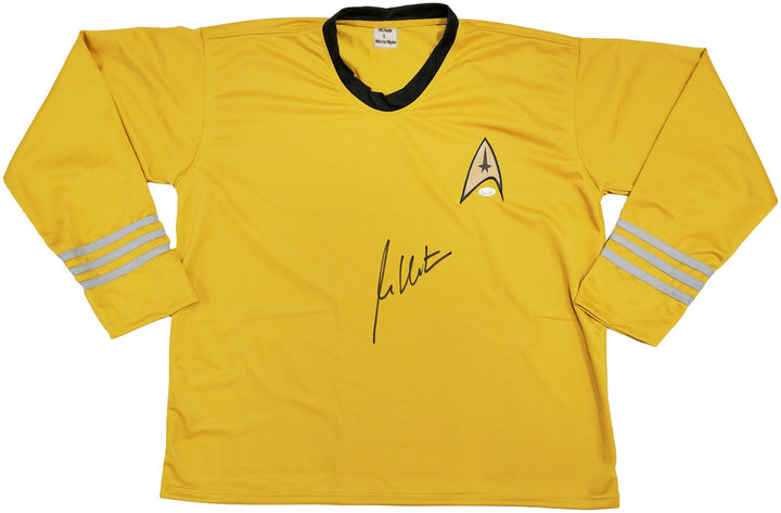 William Shatner Signed Gold Star Trek Uniform Captain Kirk JSA