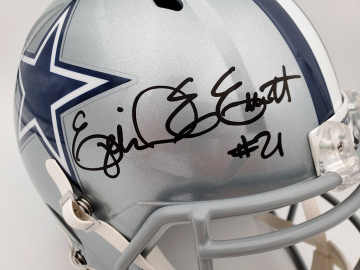 Ezekiel Elliott Signed Dallas Cowboys Full Size Speed Replica Helmet Beckett BAS