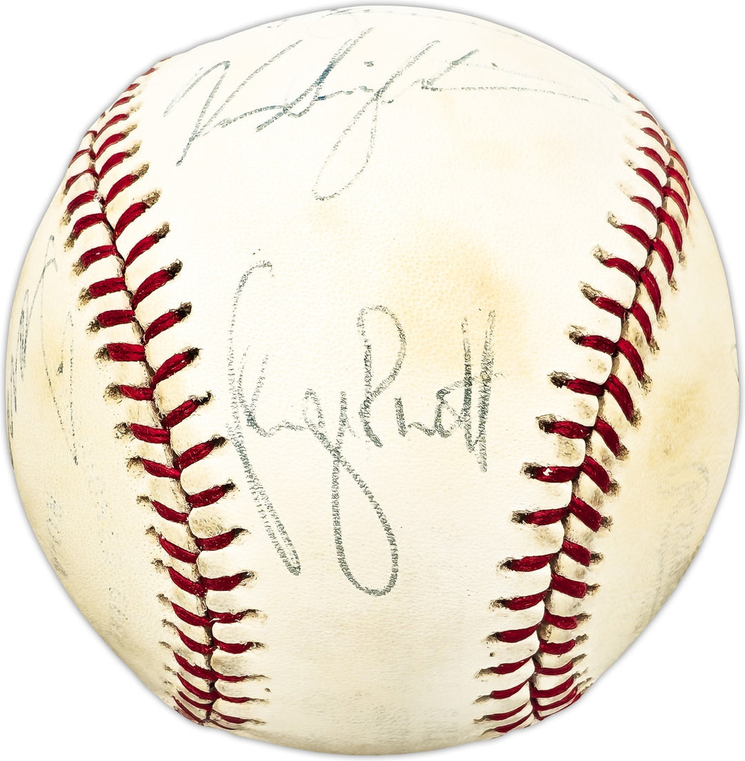 1970's MLB Stars & HOFer's Signed AL Baseball With 7 Sigs George Brett & Mike