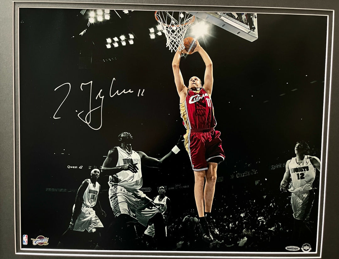 Zydrunas Ilgauskas Signed Cleveland Cavaliers 16x20 Photo Framed UDA COA LeBron