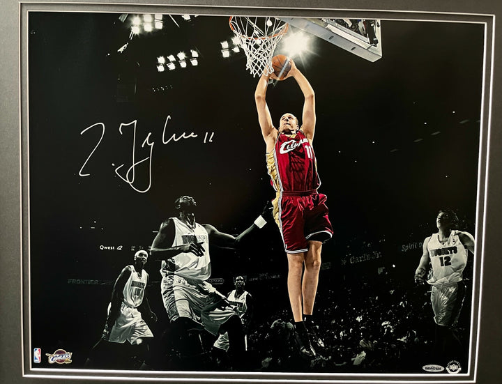 Zydrunas Ilgauskas Signed Cleveland Cavaliers 16x20 Photo Framed UDA COA LeBron