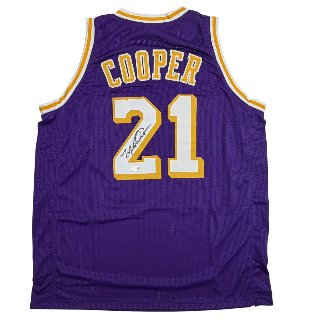 Autographed/Signed Michael Cooper Los Angeles Purple Jersey JSA COA