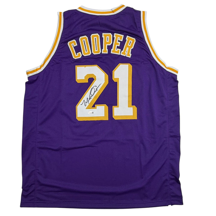 Autographed/Signed Michael Cooper Los Angeles Purple Jersey JSA COA
