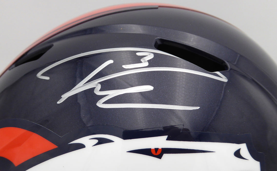 Russell Wilson Auto Signed Blue Full Size Replica Helmet Broncos Fanatics Holo