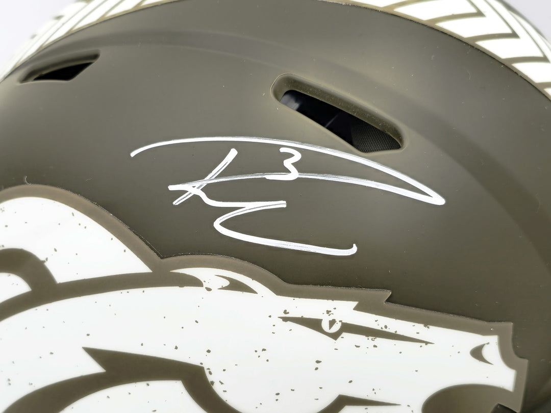 Russell Wilson Auto Broncos Camo Salute 2 Service Full Size Auth Helmet Fanatics