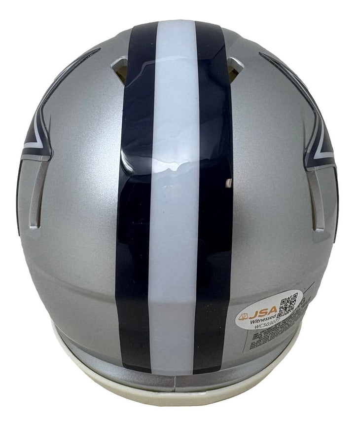 George Pickens Signed Dallas Cowboys Mini Speed Helmet JSA QR
