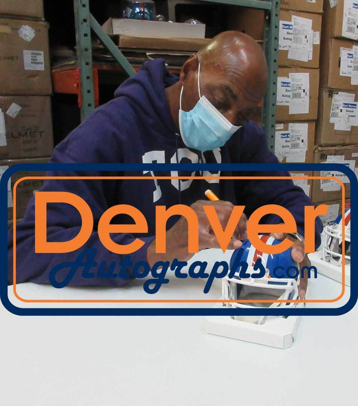Louie Wright Autographed/Signed Denver Broncos D-Logo Mini Helmet BAS 36572