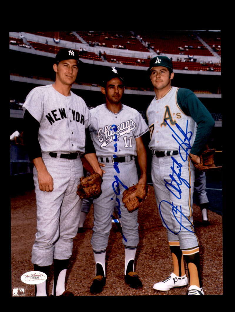 Luis Aparicio Jim Catfish Hunter JSA Cert Signed  8x10 Photograph Autograph