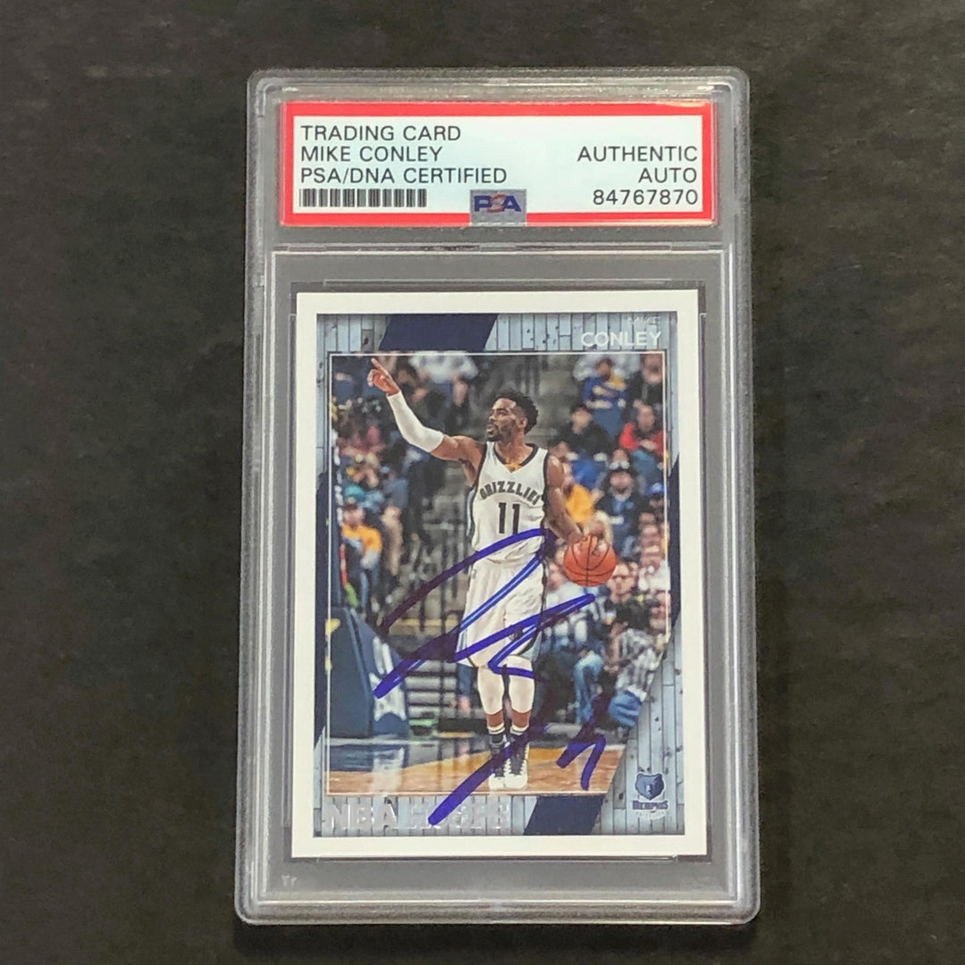 2016-17 NBA Hoops #35 Mike Conley signed Auto Card PSA/DNA Slabbed Grizzlies