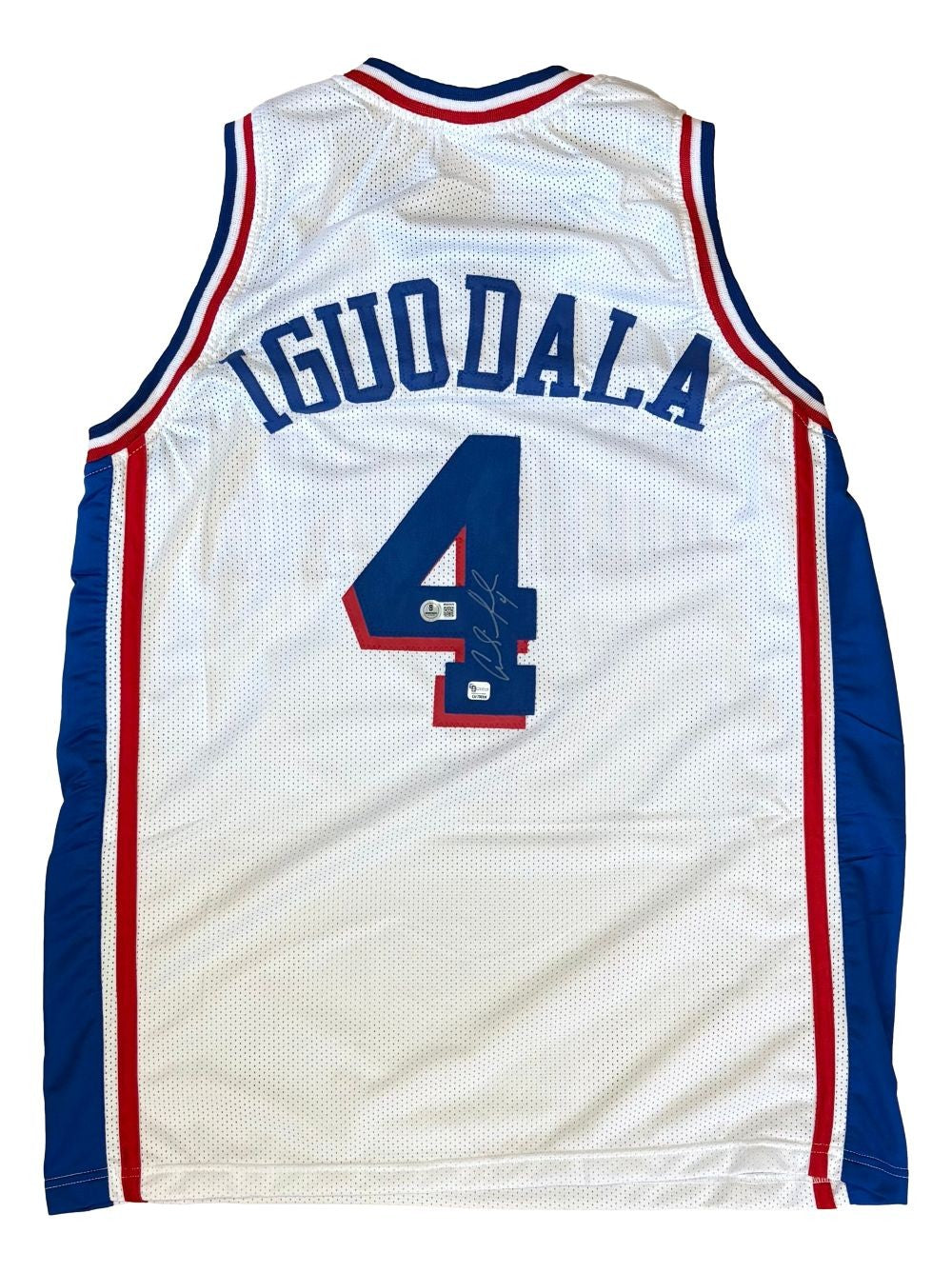 Andre Iguodala Philadelphia Signed White Rookie Basketball Jersey BAS