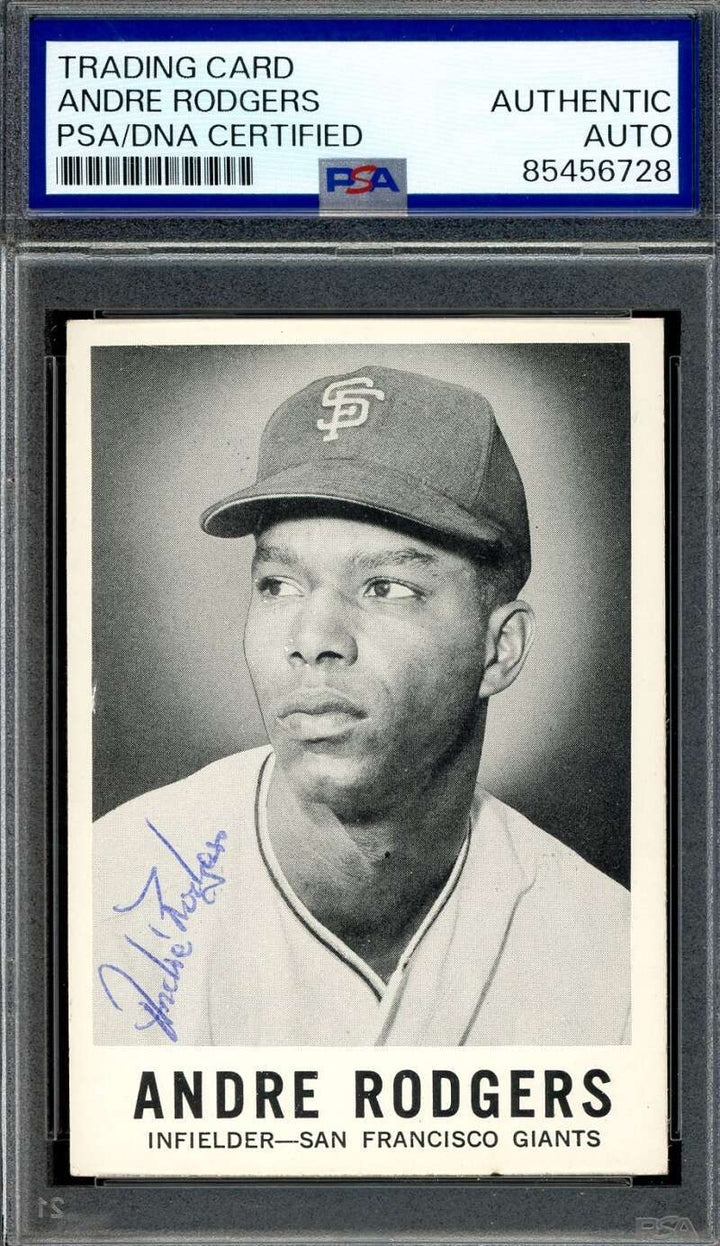 Andre Rodgers PSA DNA Vintage Signed 1960 Leaf Key Card Autograph