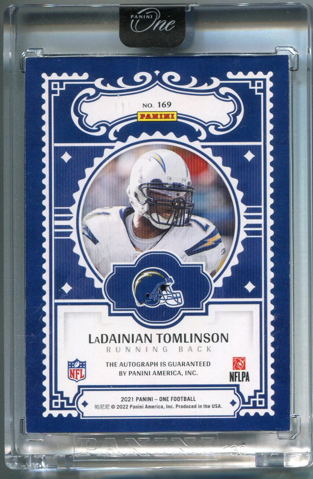 LaDainian Tomlinson Autographed 2022 Panini One Man Show Bronze Card /10
