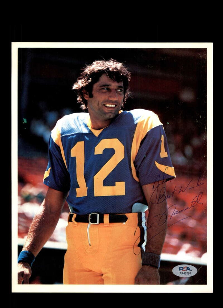 Joe Namath PSA DNA Autograph 8x10 Photo Rams Signed