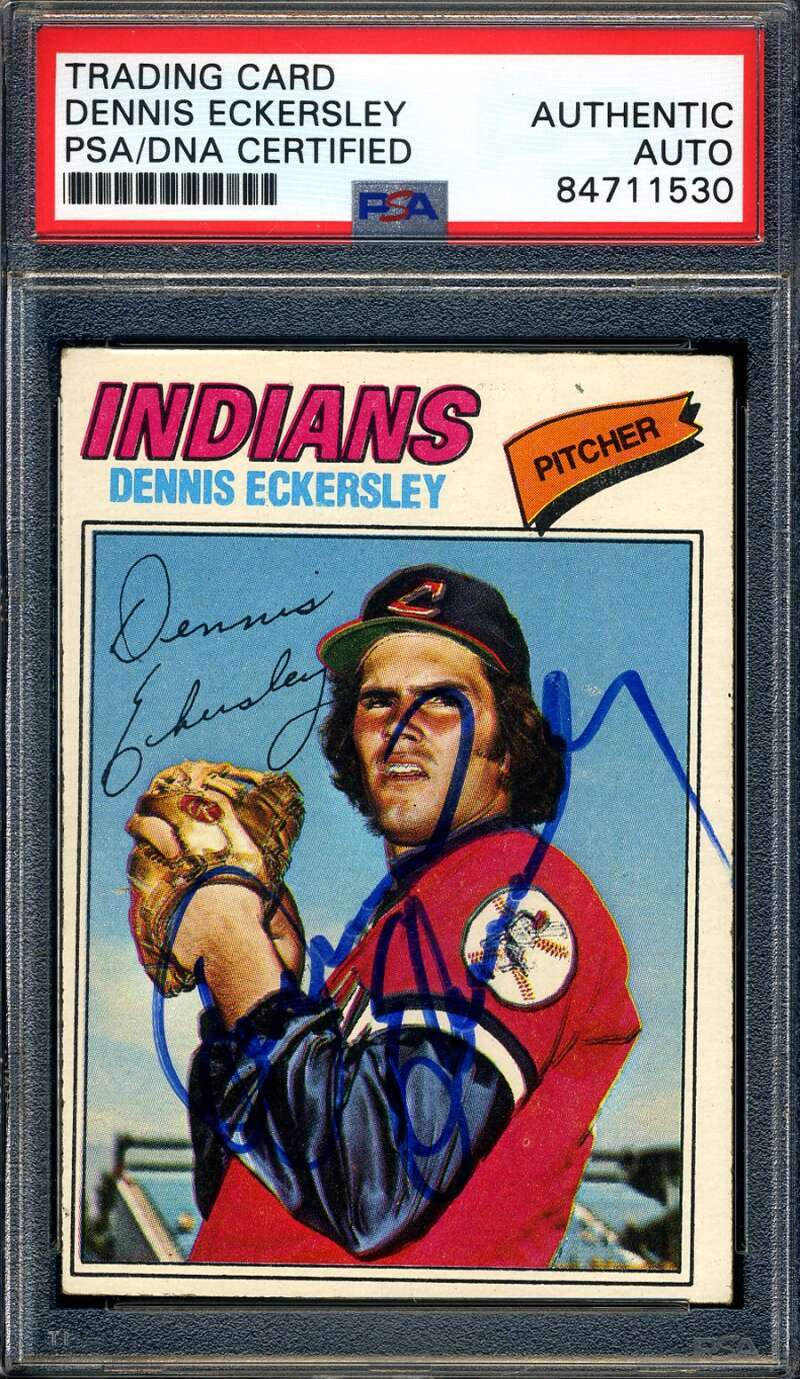 Dennis Eckersley PSA DNA Signed 1977 Topps Autograph