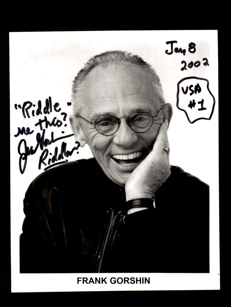 Frank Gorshin JSA Coa Signed 8x10 Photograph Autograph